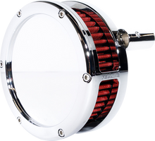 FEULING PARTS BA Slim Air Cleaner Kit - Chrome - Red Filter - Twin Cam 5447-S