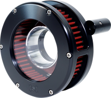 FEULING PARTS BA Slim Air Cleaner Kit - Black/Clear - Red Filter - '08-'17 Twin Cam 5454-S