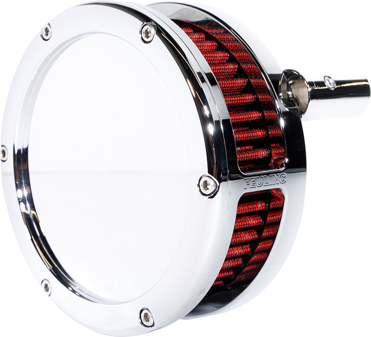 FEULING PARTS BA Slim Air Cleaner Kit - Chrome - Red Filter - '93-'99 EVO Big Twin 5467-S