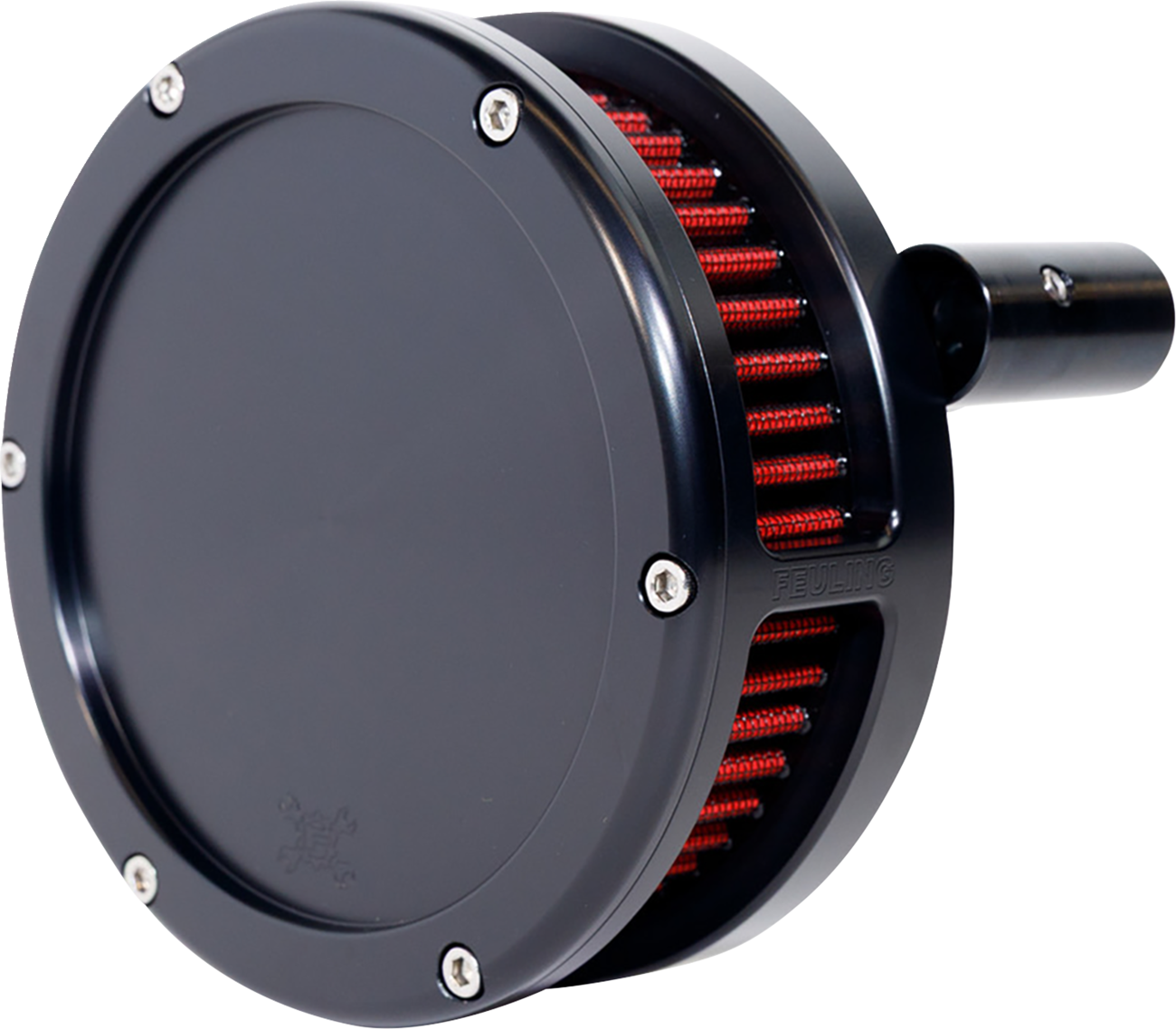 FEULING PARTS BA Slim Air Cleaner Kit - Black - Red Filter - '08-'17 Twin Cam 5453-S