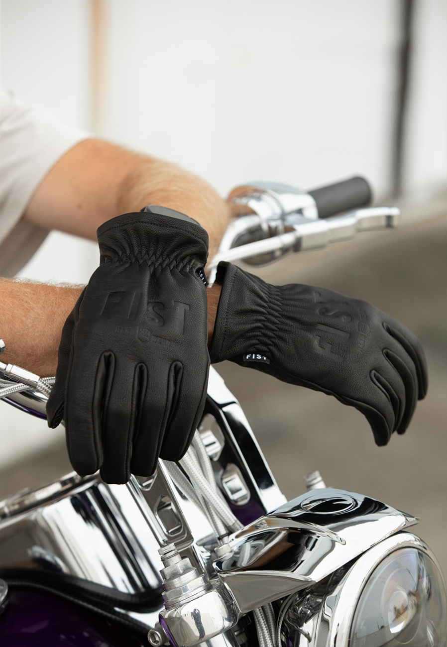 FIST HANDWEAR The Rig Road Leather Gloves - Black - 2XS FR001XXS
