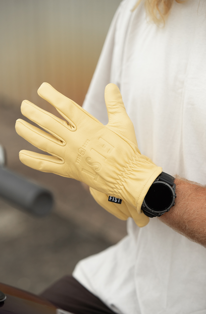 FIST HANDWEAR The Rig Road Leather Gloves - Yellow - Large F-GR-01325-L
