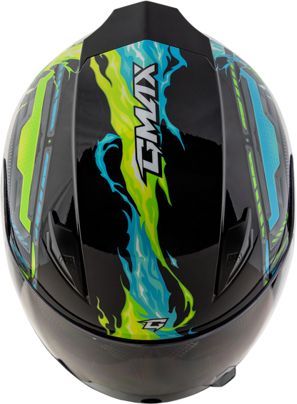 Gm 49y Charge Helmet Black/Blue/Green Ym