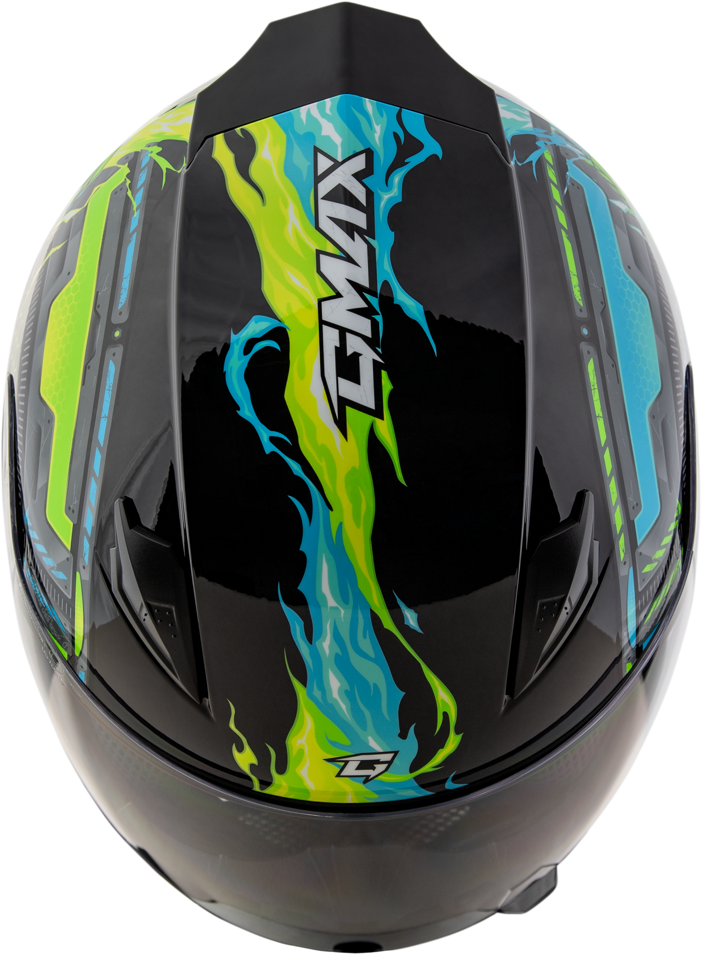 Gm 49y Charge Helmet Black/Blue/Green Yl