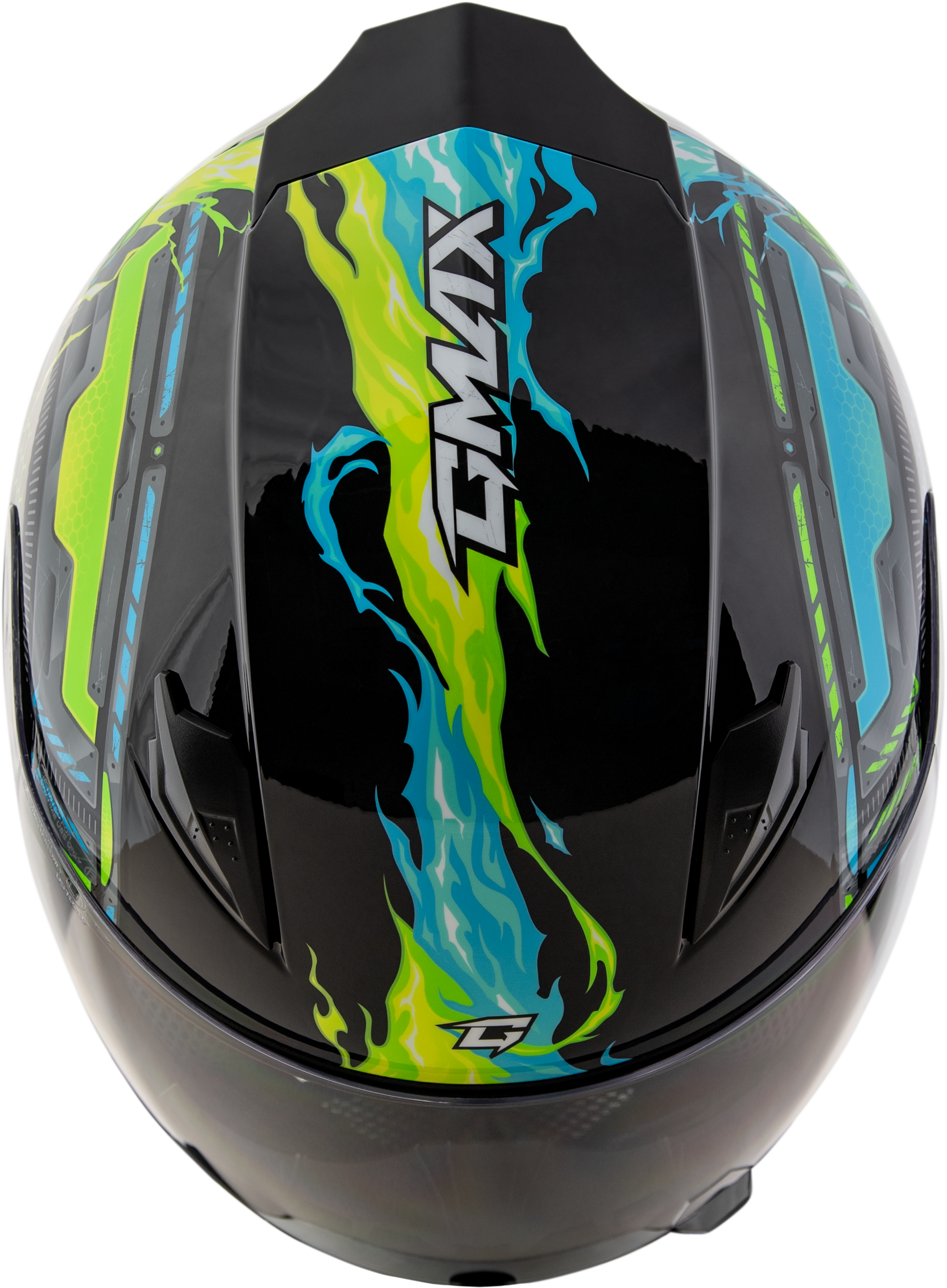 Gm 49y Charge Helmet Black/Blue/Green Yl