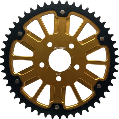 Stealth 51t Rear Sprocket Gld Alum Car  Blk Steel Teeth