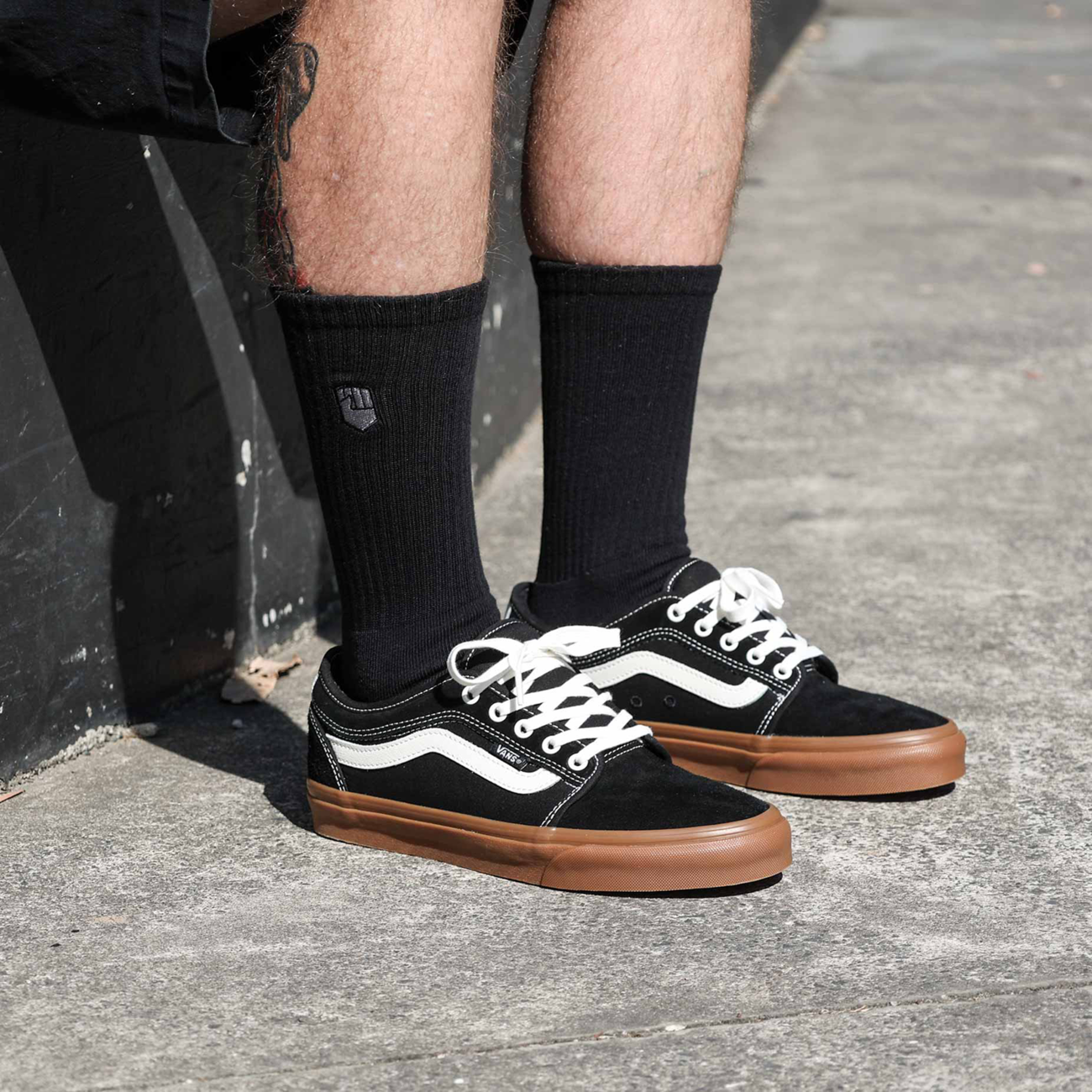 FIST HANDWEAR Crew Socks - Stocker - Black - Large/XL F-SC-00970-L/XL