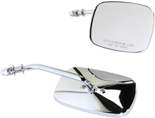 DRAG SPECIALTIES Mirrors - OEM - Side View - Rectangle - Chrome - Short - Pair 60-0012/13X