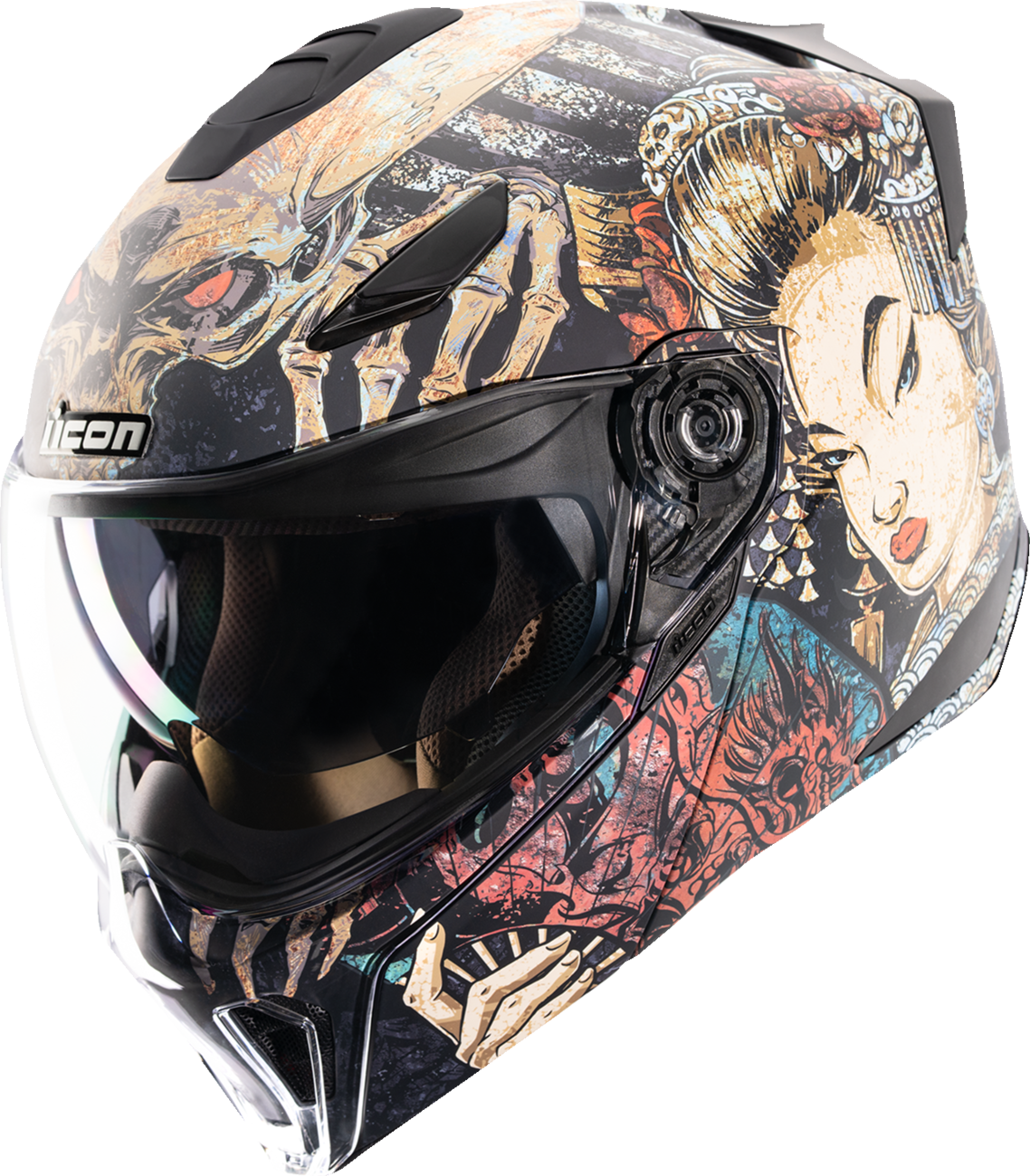 ICON Threshold™ Modular Helmet - Odokuro - Black - Large 0100-2717