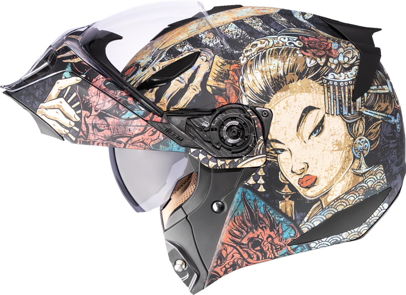 ICON Threshold™ Modular Helmet - Odokuro - Black - 3XL 0100-2720