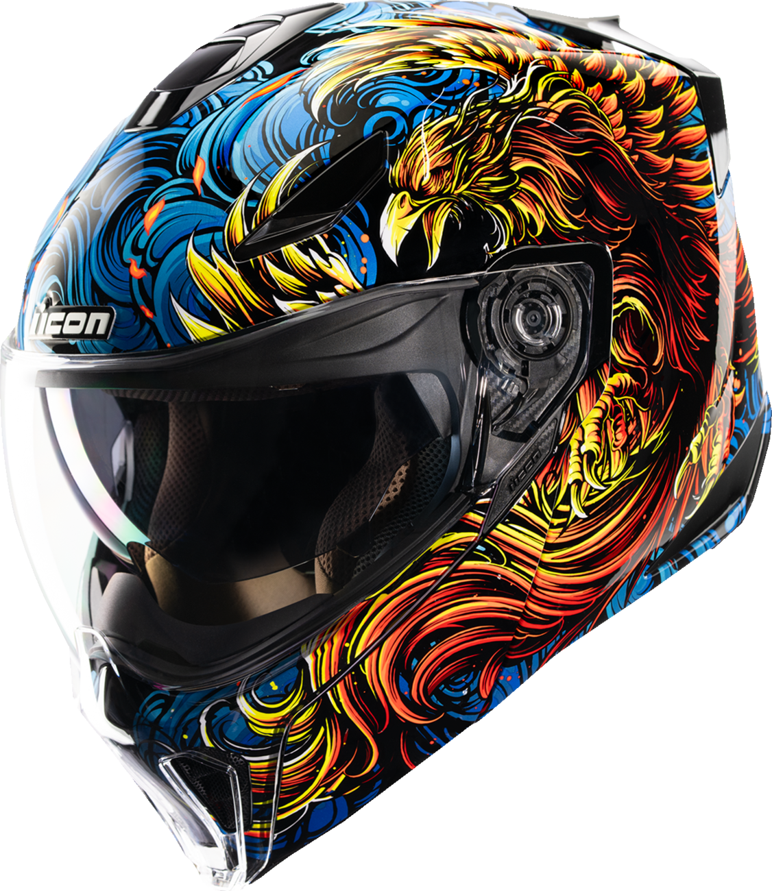 ICON Threshold™ Modular Helmet - Burn Birdie Burn - Blue - XS 0100-2721