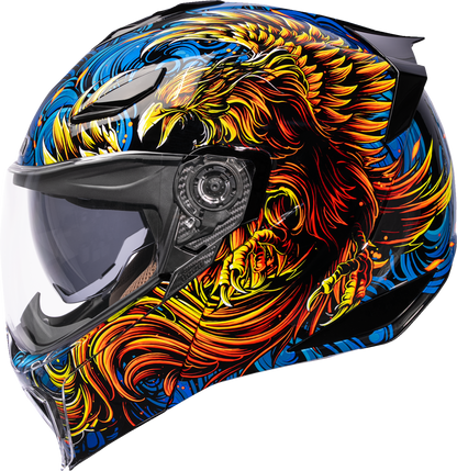 ICON Threshold™ Modular Helmet - Burn Birdie Burn - Blue - XS 0100-2721
