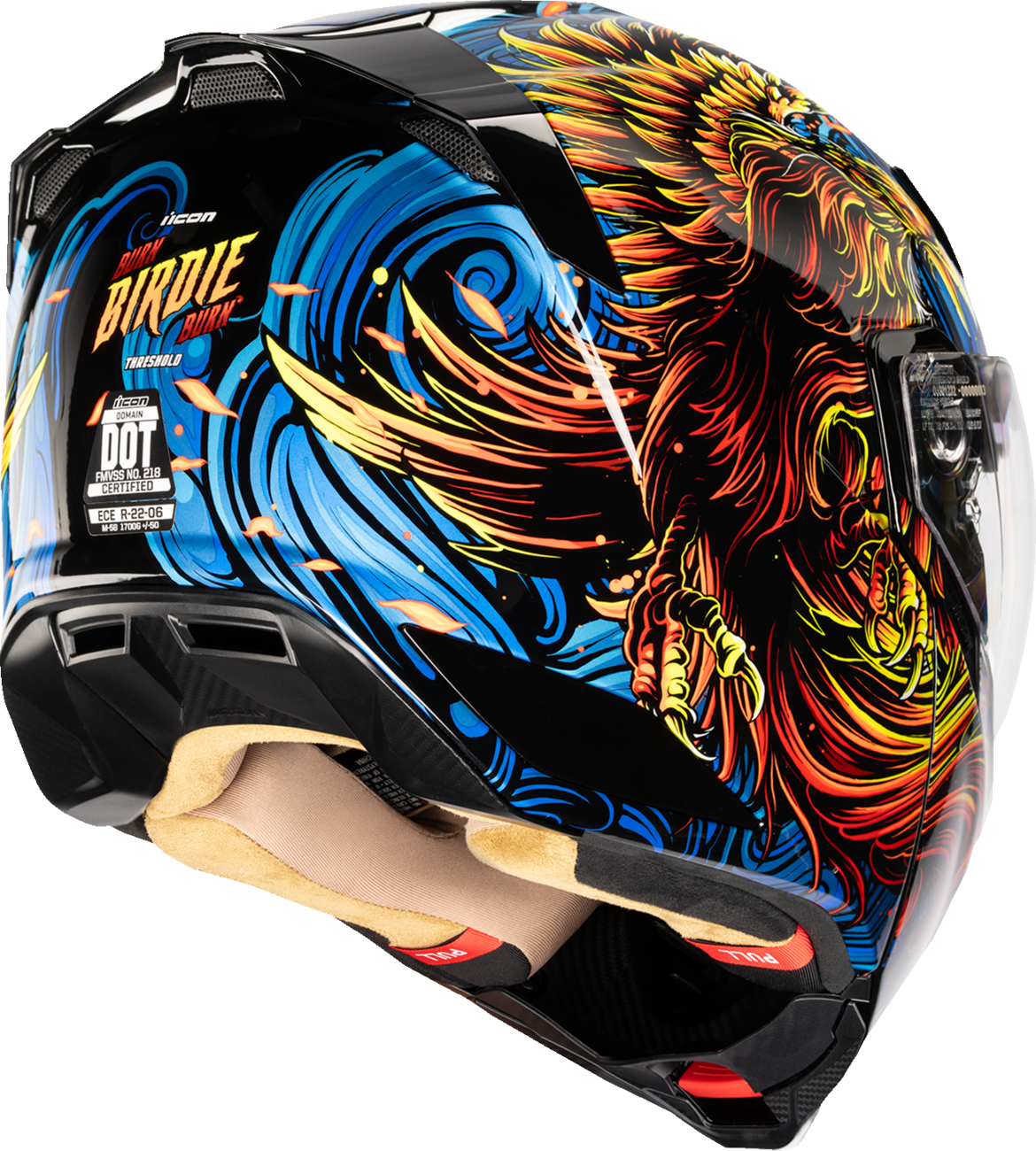 ICON Threshold™ Modular Helmet - Burn Birdie Burn - Blue - XS 0100-2721