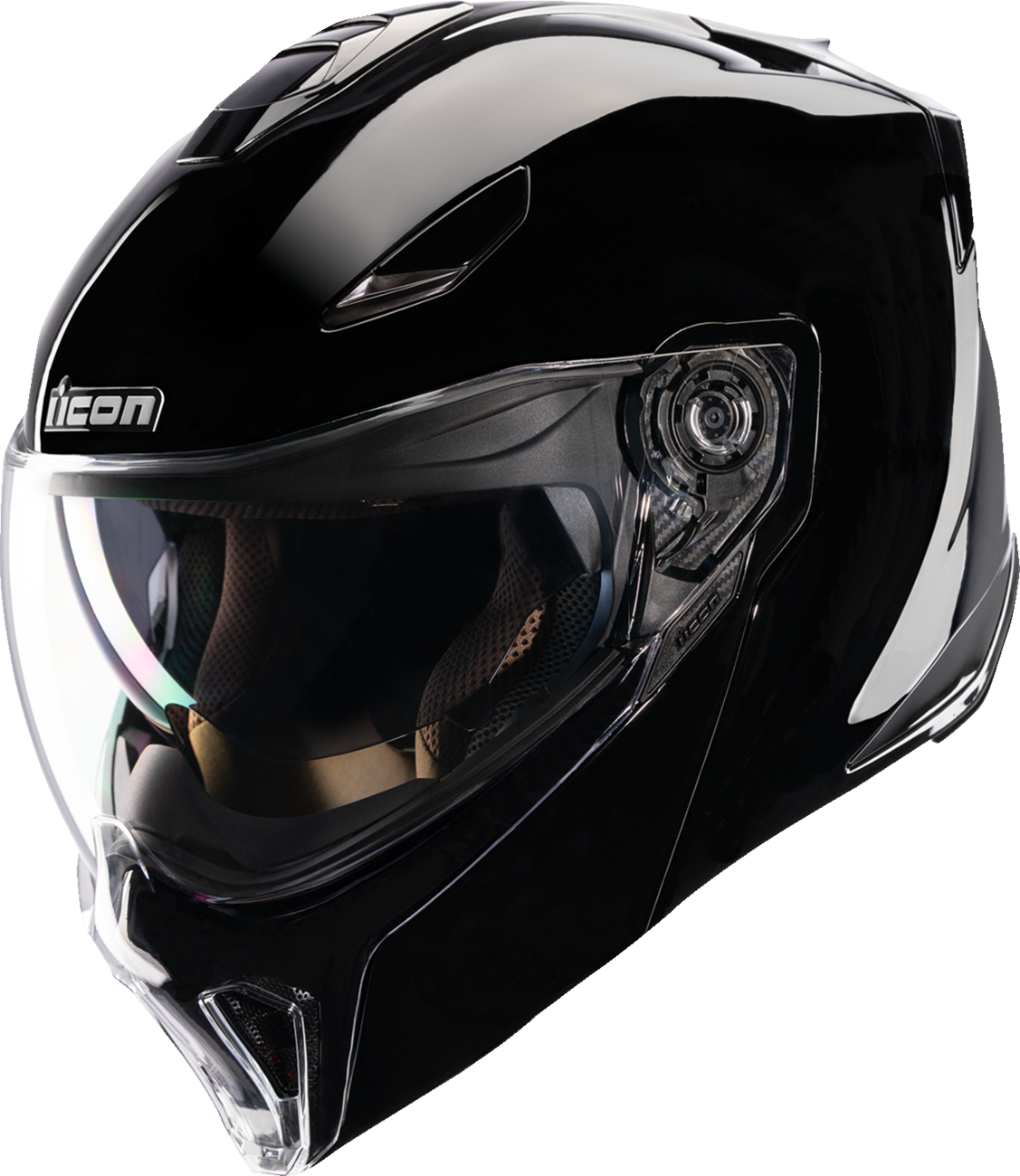 ICON Threshold™ Modular Helmet - Solid - Gloss Black - Large 0100-2814