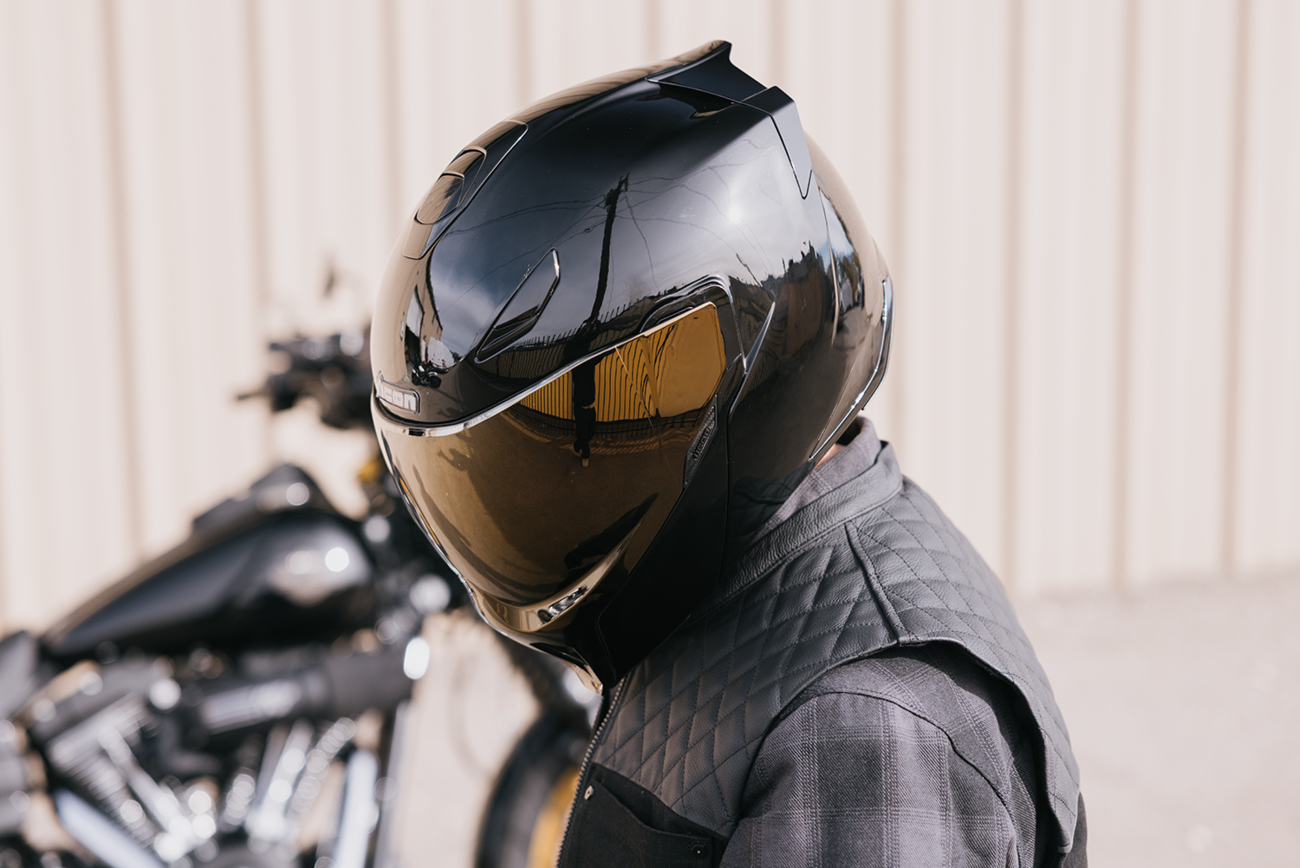 ICON Threshold™ Modular Helmet - Solid - Gloss Black - Small 0100-2812