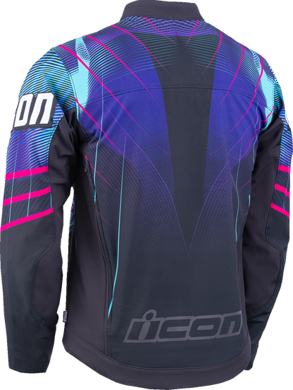 ICON Synthwave Merc3 Lazer Cobra™ Jacket - Black - Small 2820-7780