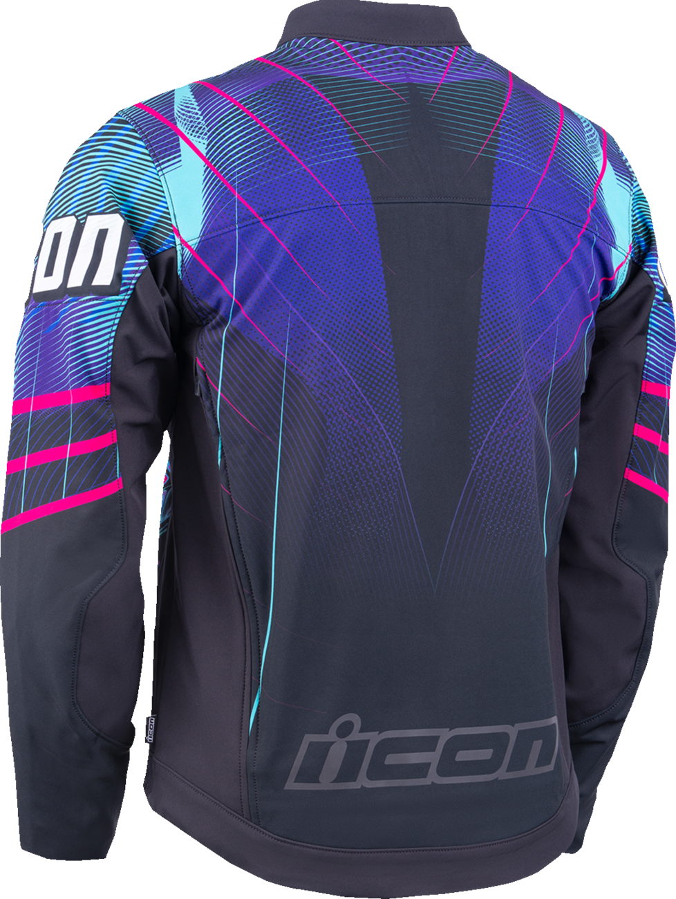 ICON Synthwave Merc3 Lazer Cobra™ Jacket - Black - Large 2820-7782