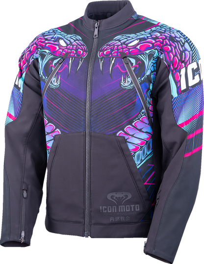 ICON Synthwave Merc3 Lazer Cobra™ Jacket - Black - 3XL 2820-7785