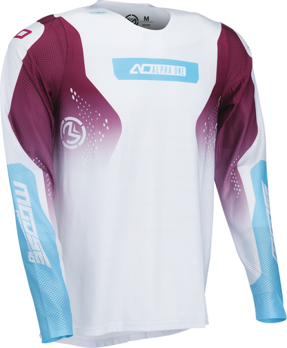 MOOSE OFFROAD Alpha One Jersey - White/Purple - XL 2910-8818