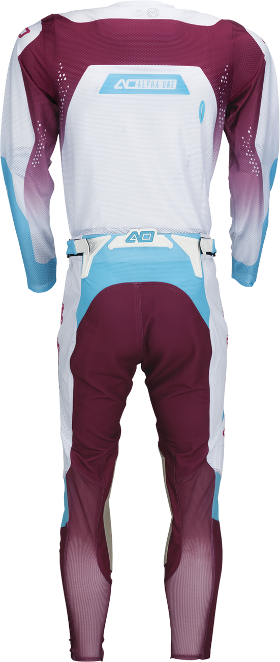 MOOSE OFFROAD Alpha One Pants - White/Purple - US 30 Slim 2901-12954
