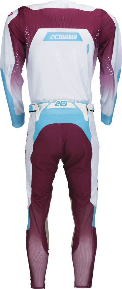MOOSE OFFROAD Alpha One Pants - White/Purple - US 30 Slim 2901-12954