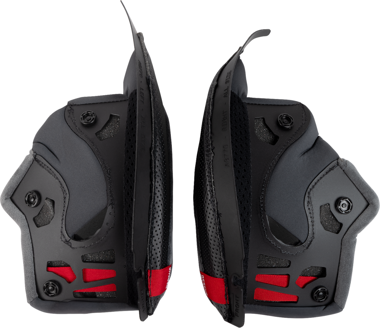 AGV K7 Cheek Pads - Gray/Black - 45 mm 2018500150-629-N