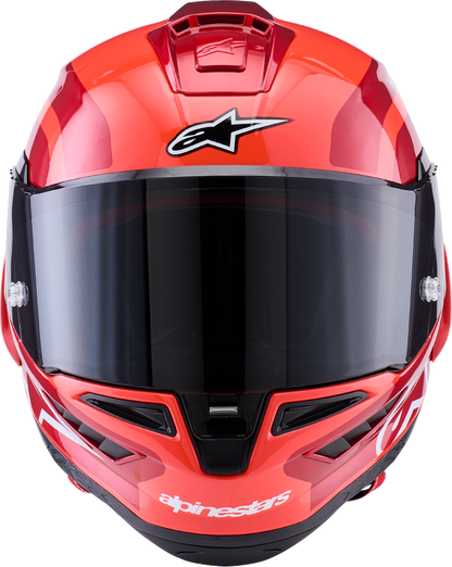 ALPINESTARS Supretech R10 Helmet - 22.06 - Arius - Gloss - Black/White/Double Red - XS 8203926-1683-XS