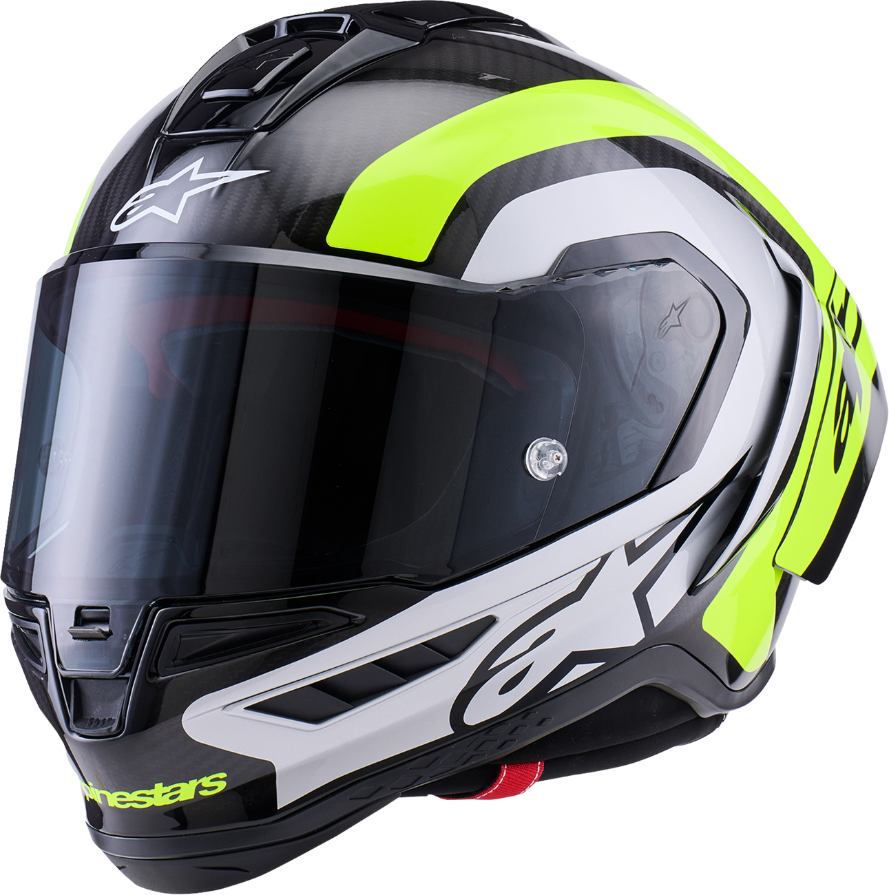 ALPINESTARS Supertech R10 Helmet - 22.06 - Arius - Gloss Black/Silver/Yellow Fluo - Medium 8203926-1699-M