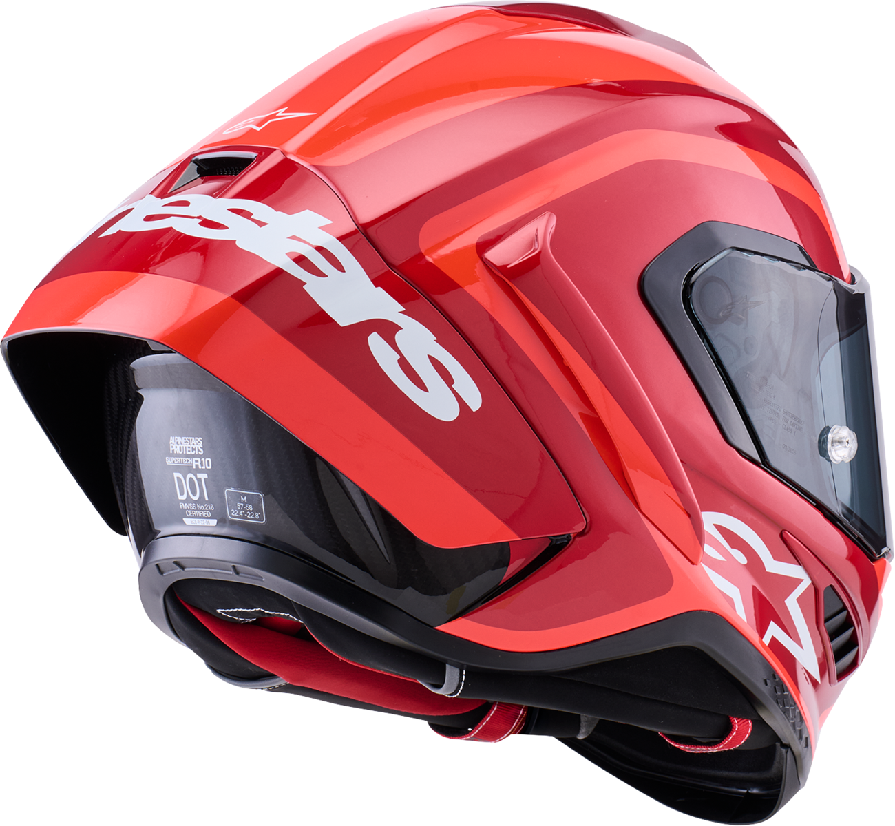 ALPINESTARS Supretech R10 Helmet - 22.06 - Arius - Gloss - Black/White/Double Red - 2XL 8203926-1683-2XL