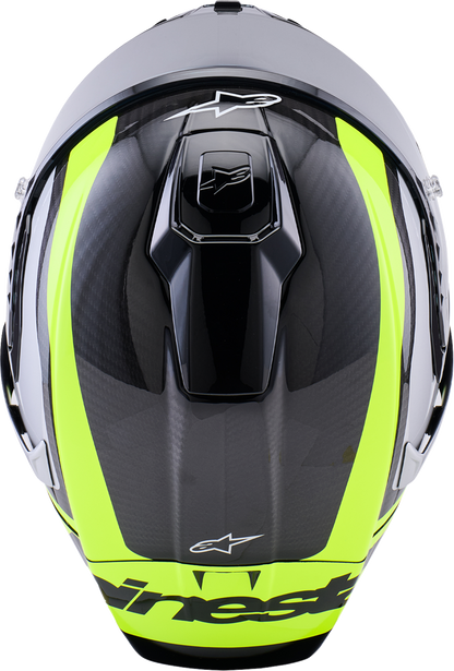 ALPINESTARS Supertech R10 Helmet - 22.06 - Arius - Gloss Black/Silver/Yellow Fluo - Medium 8203926-1699-M
