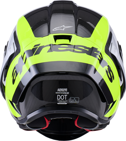 ALPINESTARS Supertech R10 Helmet - 22.06 - Arius - Gloss Black/Silver/Yellow Fluo - 2XL 8203926-1699-2XL