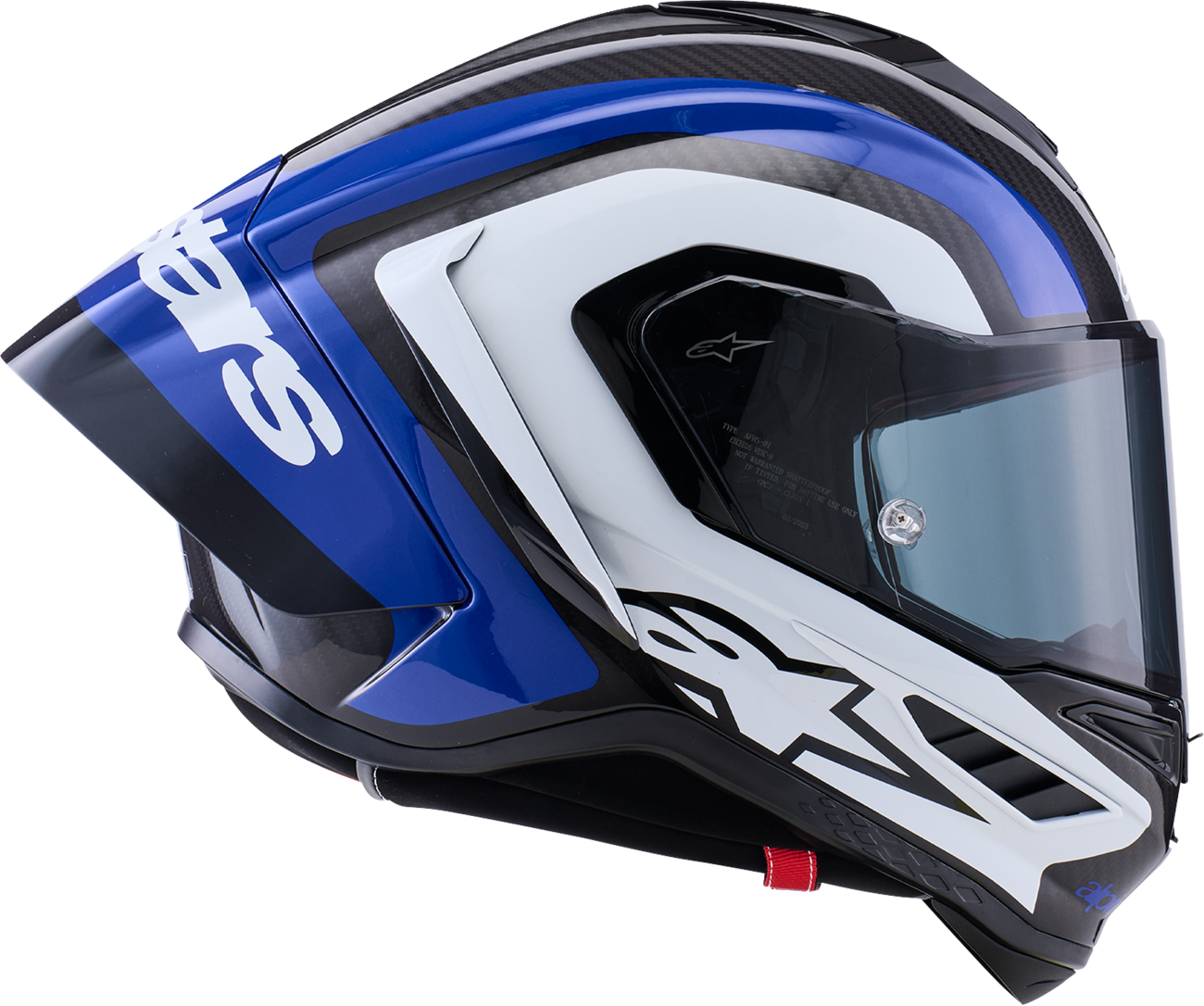 ALPINESTARS Supretech R10 Helmet - 22.06 - Arius - Gloss Black/White/Blue - Medium 8203926-1647-M