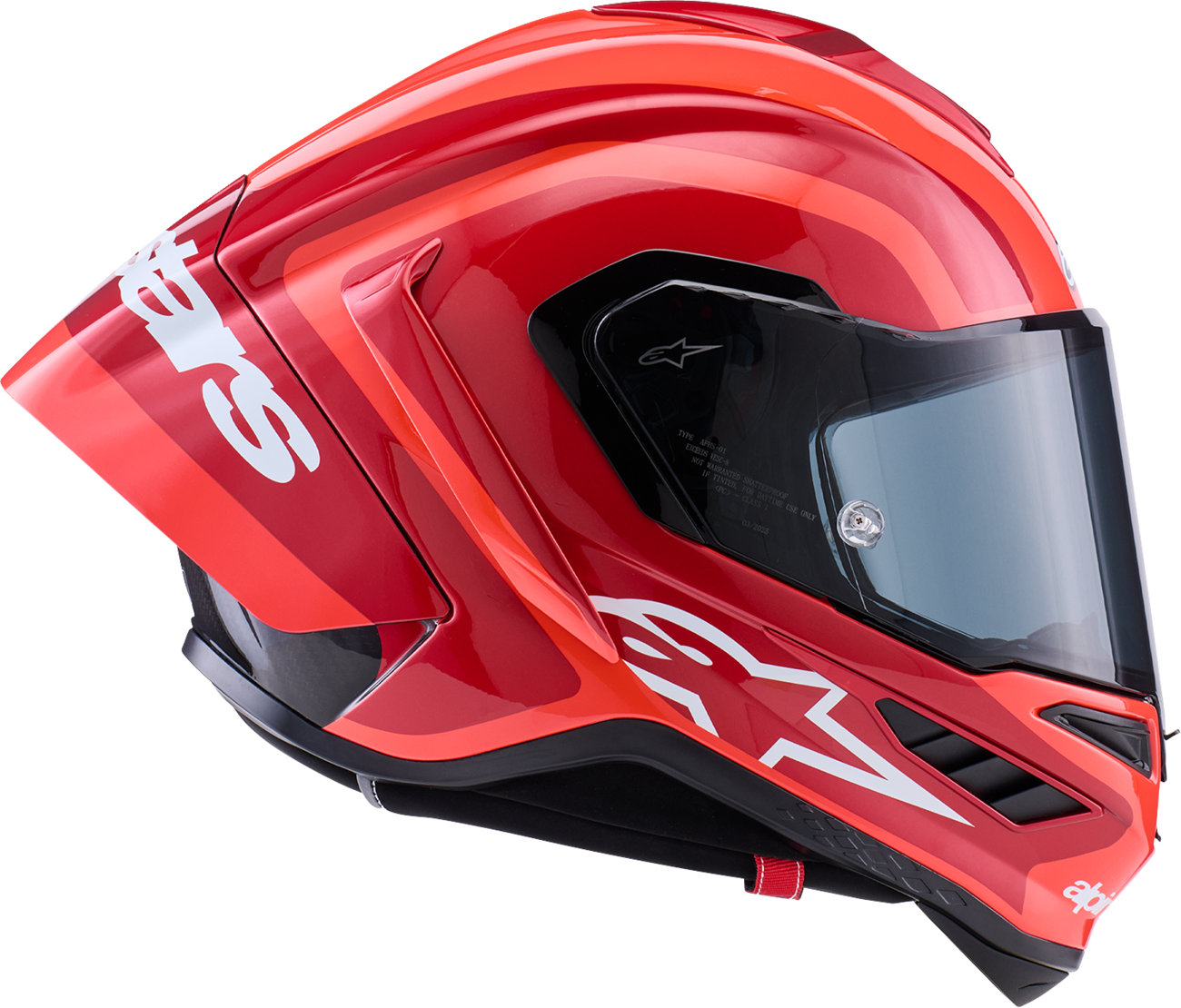 ALPINESTARS Supretech R10 Helmet - 22.06 - Arius - Gloss - Black/White/Double Red - Small 8203926-1683-S