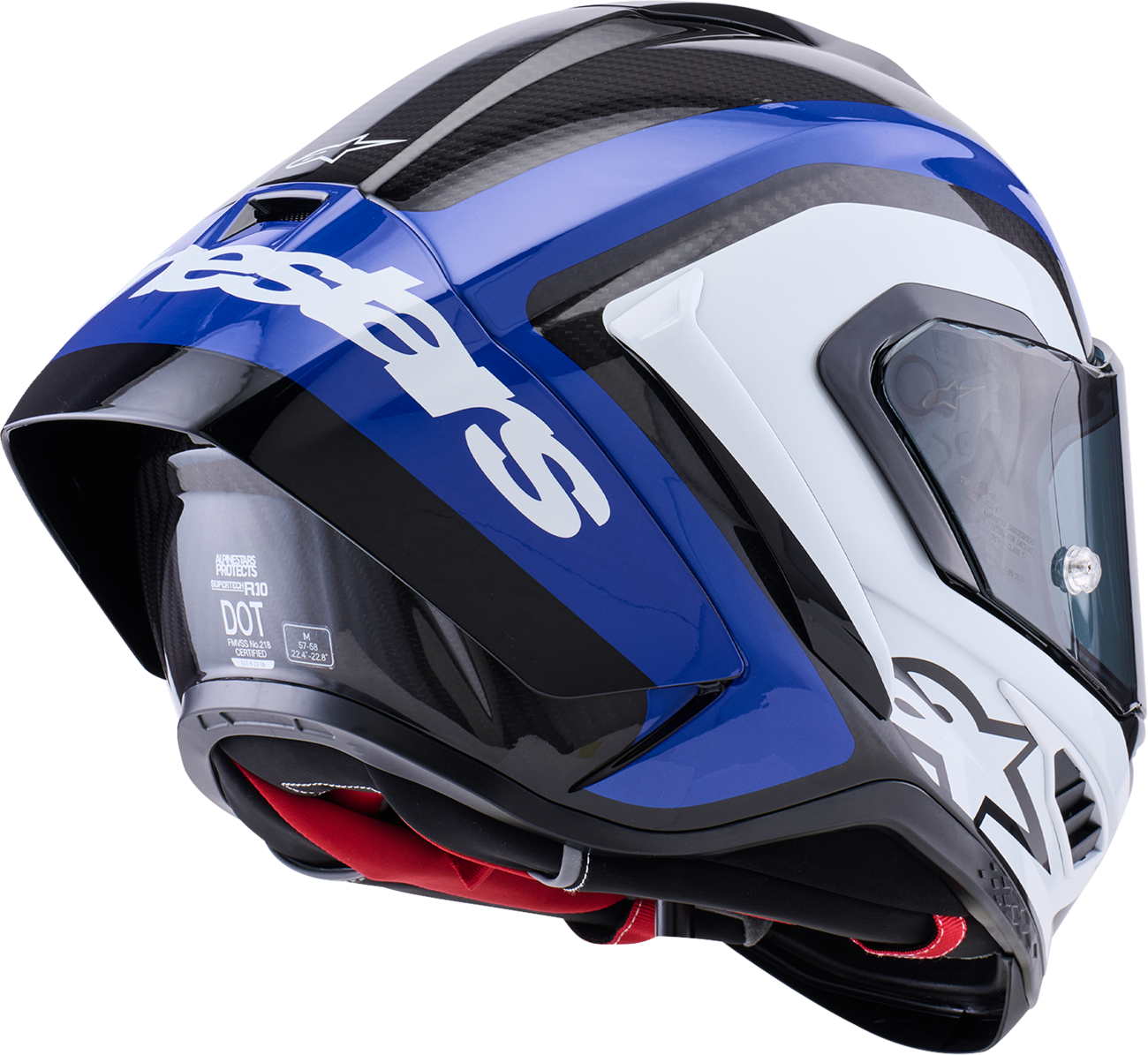 ALPINESTARS Supretech R10 Helmet - 22.06 - Arius - Gloss Black/White/Blue - Medium 8203926-1647-M