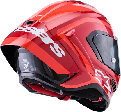 ALPINESTARS Supretech R10 Helmet - 22.06 - Arius - Gloss - Black/White/Double Red - Large 8203926-1683-L