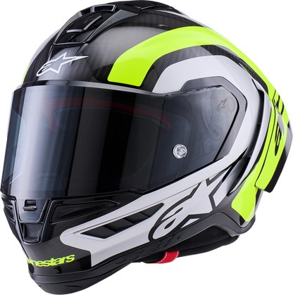 ALPINESTARS Supertech R10 Helmet - 22.06 - Arius - Gloss Black/Silver/Yellow Fluo - XL 8203926-1699-XL