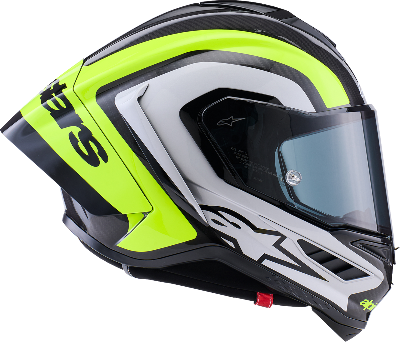 ALPINESTARS Supertech R10 Helmet - 22.06 - Arius - Gloss Black/Silver/Yellow Fluo - XS 8203926-1699-XS