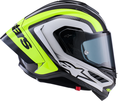 ALPINESTARS Supertech R10 Helmet - 22.06 - Arius - Gloss Black/Silver/Yellow Fluo - XS 8203926-1699-XS