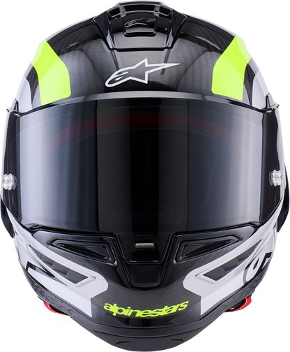 ALPINESTARS Supertech R10 Helmet - 22.06 - Arius - Gloss Black/Silver/Yellow Fluo - XL 8203926-1699-XL