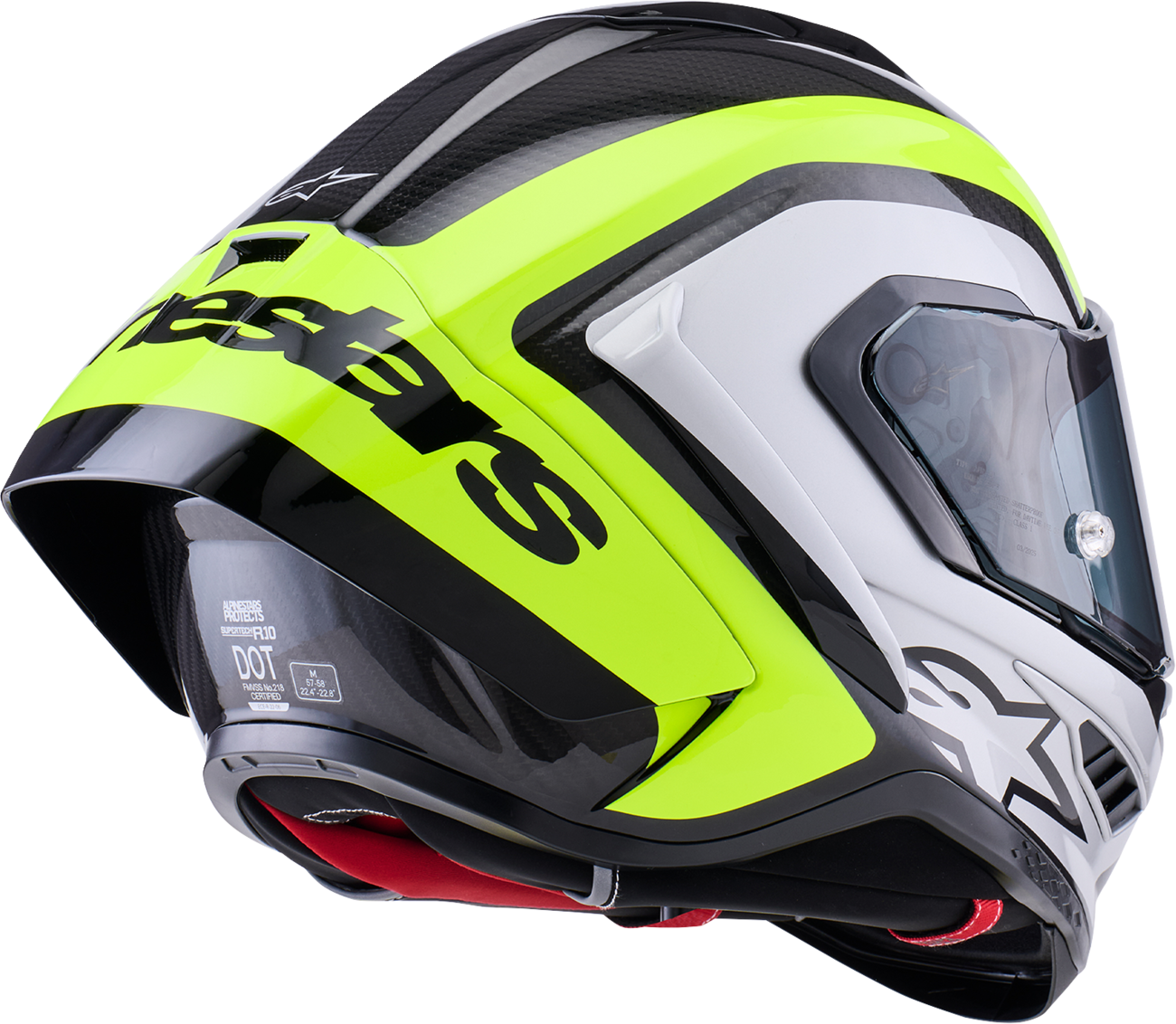 ALPINESTARS Supertech R10 Helmet - 22.06 - Arius - Gloss Black/Silver/Yellow Fluo - XS 8203926-1699-XS