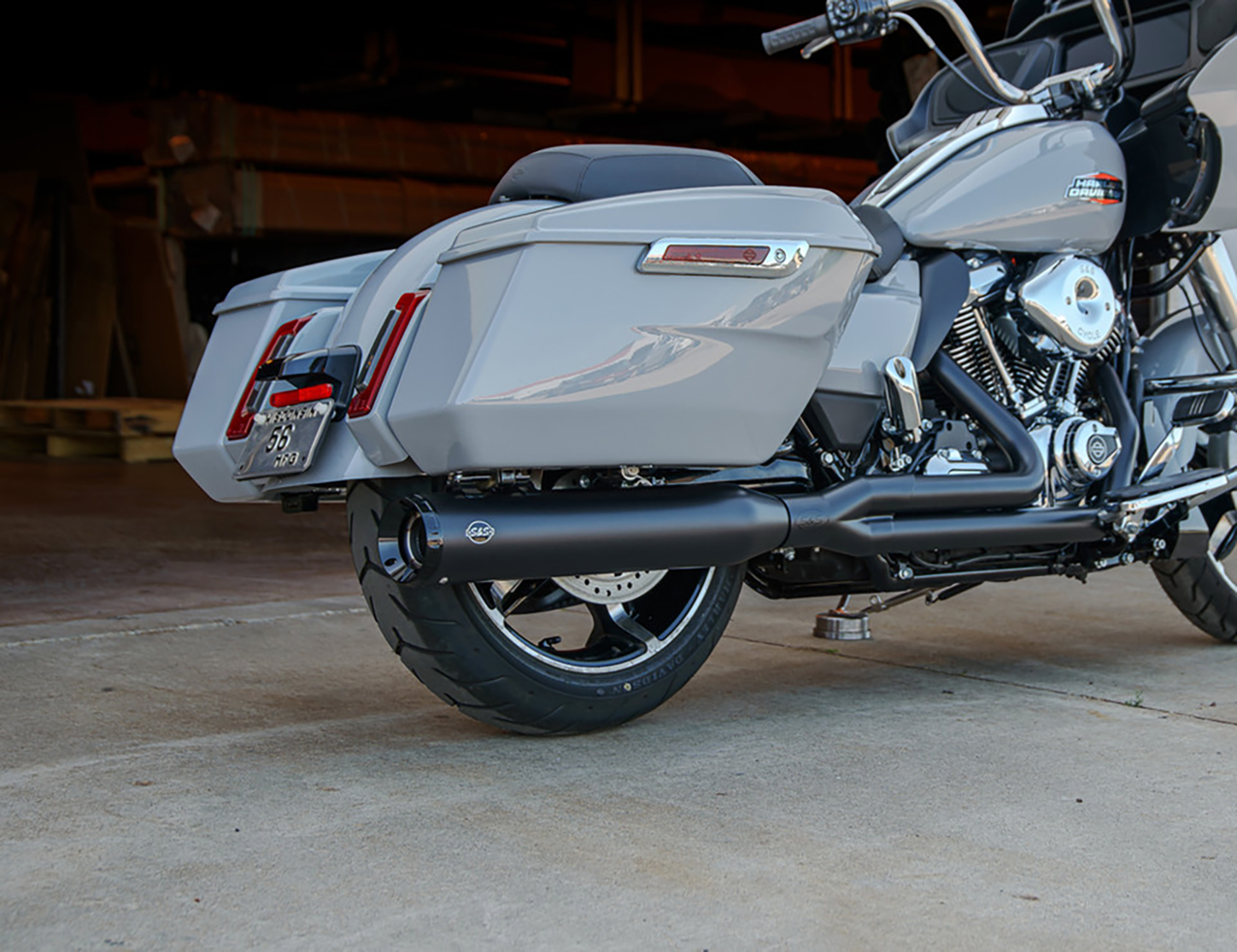 S&S CYCLE 2-into-1 GNX Exhaust System - 49-State - Guardian Black - M8 Touring 550-1169