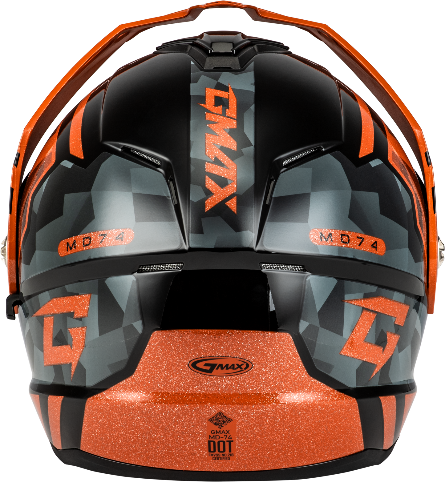 Md 74 Striker Modular Helmet W Smk Shield Blk/Gry/Or Mtlc Sm