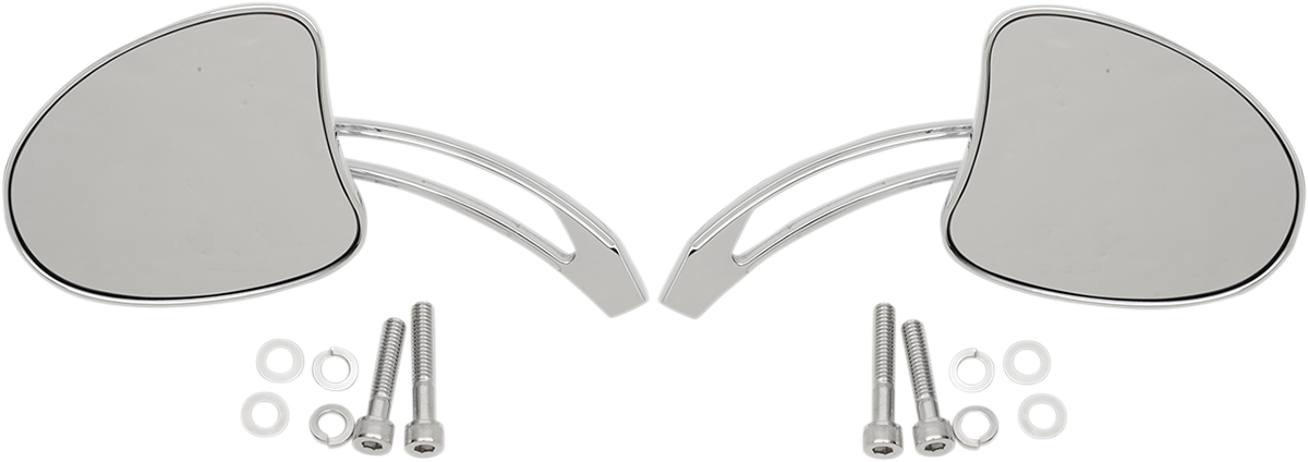 DRAG SPECIALTIES Mirrors - Side View - Tapered - Chrome - Long Stem - Pair 77887
