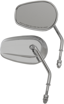 DRAG SPECIALTIES Mirrors - OEM/Replacement - Side View - Teardrop - Short Stem - Chrome - Pair M60-6385C