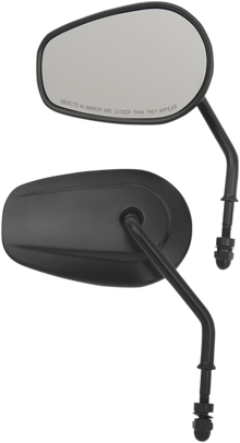 DRAG SPECIALTIES Mirrors - OEM/Replacement - Side View - Teardrop - Short Stem - Black - Pair M60-6385MB