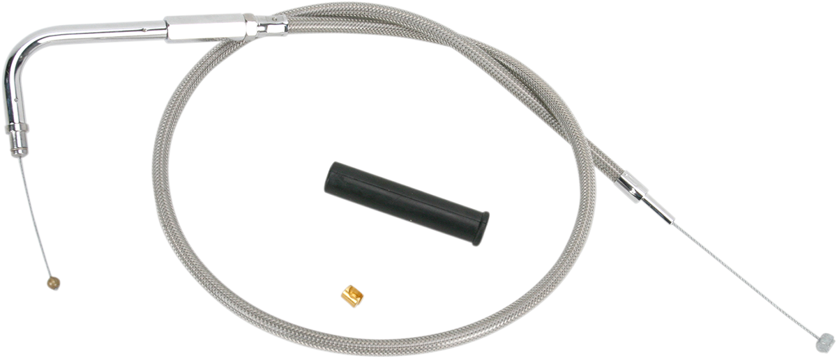 DRAG SPECIALTIES Stainless Braided Throttle Cable - 26-1/2" 5332600B