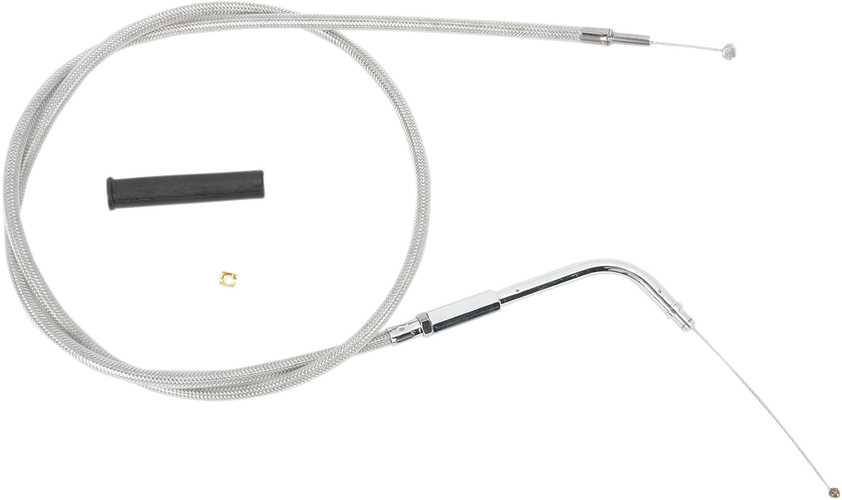 DRAG SPECIALTIES Stainless Braided Throttle Cable - 28-1/2" 5332602B