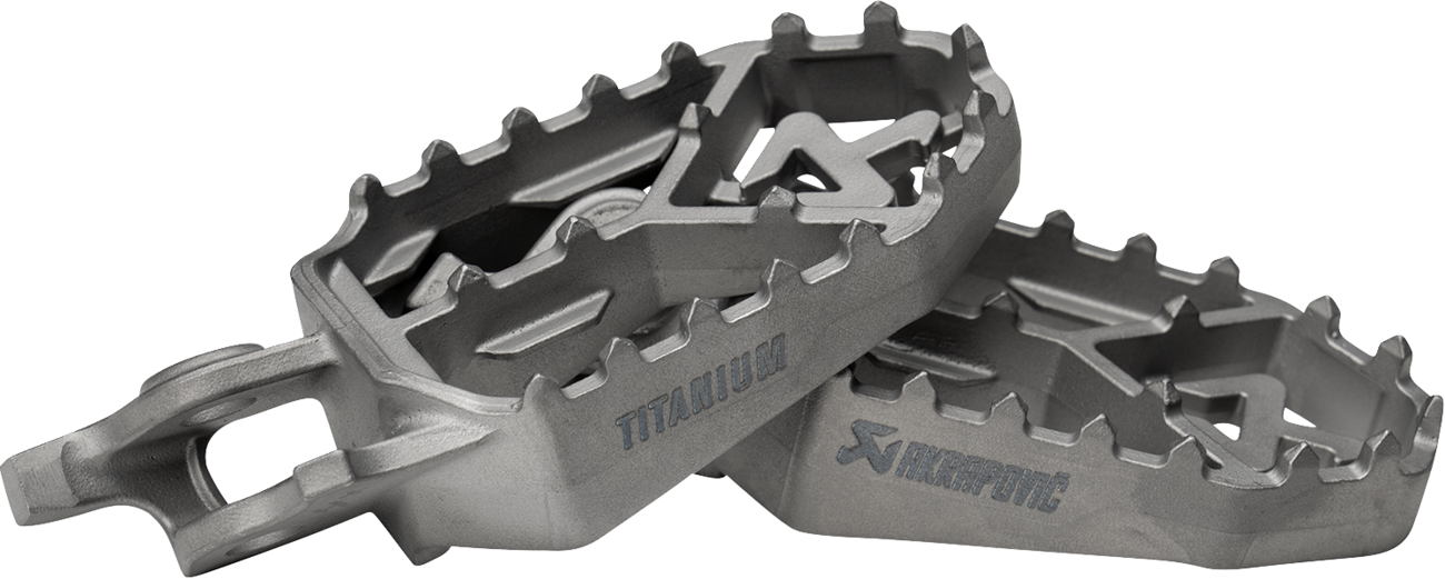 AKRAPOVIC Adventure Foot Pegs - Titanium - Honda F-H11T1