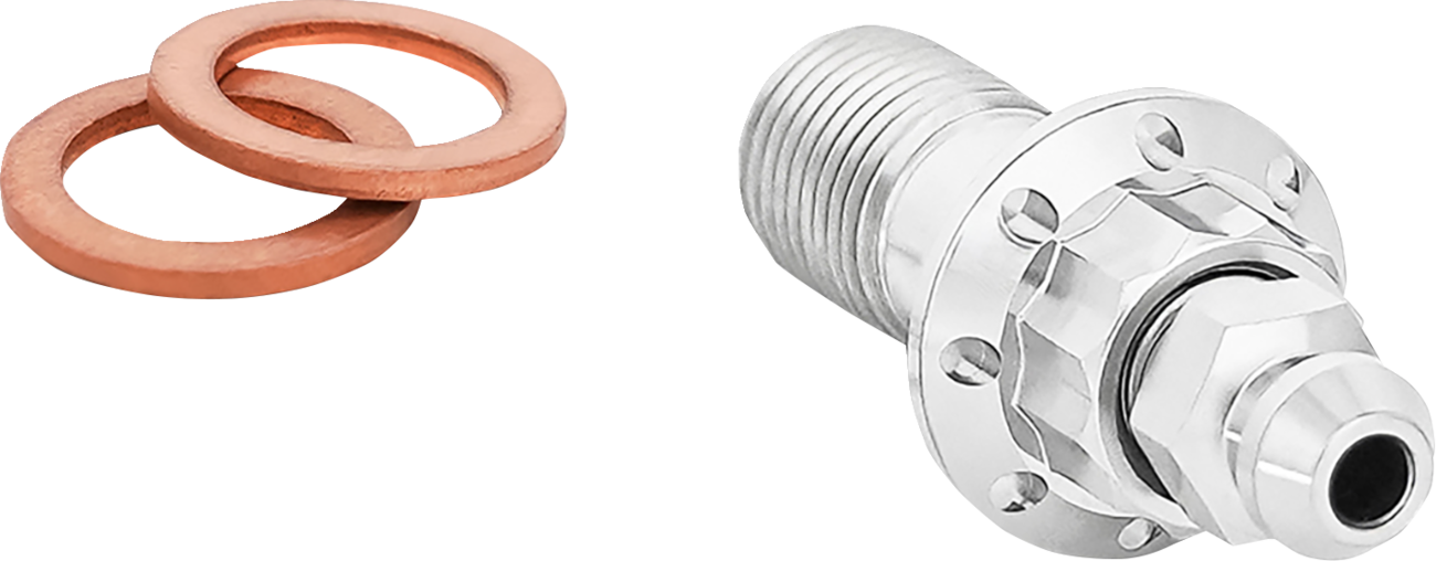 ARLEN NESS Banjo Bolt with Bleeder - 10mm - Polished 300-821