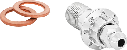 ARLEN NESS Banjo Bolt with Bleeder - 10mm - Polished 300-821